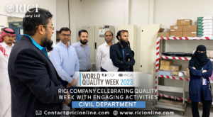 #RICI Company embraced the dynamic atmosphere of #Quality Week in the Civil Department! Our team is committed to pursue excellence and leave no details overlooked. Keep an eye on further updates as we continue to celebrate the essence of quality!
