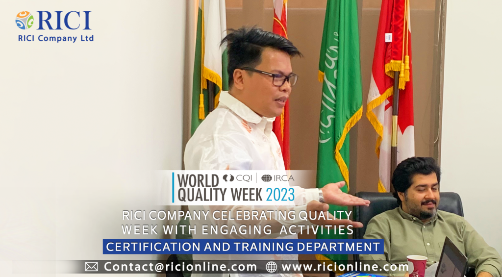 During Quality Week, the RICI Training and Certification Department took the stage to enrich the knowledge of RICI employees in a Quality management system awareness session 👏🏻✨